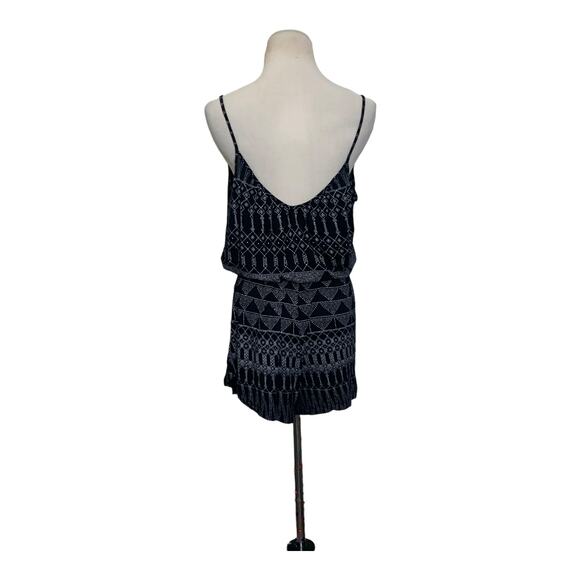 H&M black sleeveless elastic waist romper size Small - Picture 7 of 9